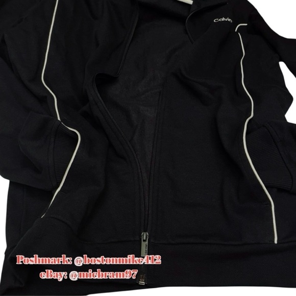 Calvin Klein Zip Up Jacket SM Calvin Klein ZipUp Jacket w/ Front Pockets BLACK - Picture 6 of 13